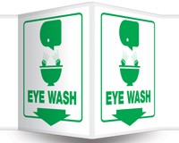 3D Eye Wash Sign 6" x 5" Panel